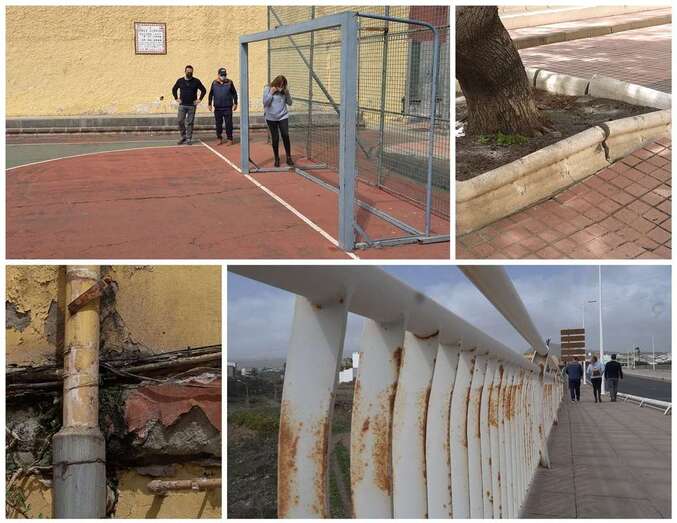 Imágenes de la visita de los dos ediles socialistas/TA.